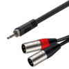 Cable de Audio 2X1 XLR a 3.5mm de 1 Metro - Conexión Profesional