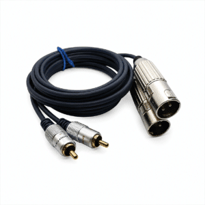 Cable de Audio 2XLR a 2RCA de 1 Metro - Conexión Profesional Estéreo