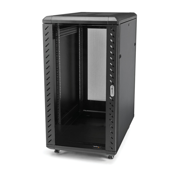 Gabinete Rack 18U de Pared Negro 60cm con Cerradura