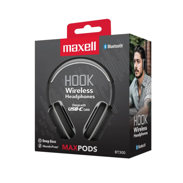 Diadema Bluetooth Maxell EB-BT300 Hook Shadow, sonido premium