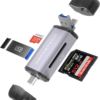 Lector de Tarjetas 3 en 1 USB 3.0 Tipo C/Micro USB SD/MicroSD
