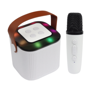 Mini Karaoke Y1 RGB con 2 Micrófonos Inalámbricos