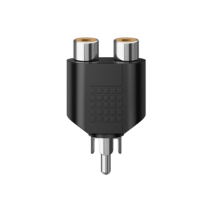 Conector RCA Y Audio Macho a 2 Hembras Adaptador Estéreo