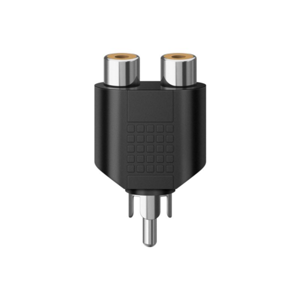 Conector RCA Y Audio Macho a 2 Hembras Adaptador Estéreo