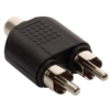 Conector RCA Y Hembra a 2 Machos Adaptador Audio Estéreo
