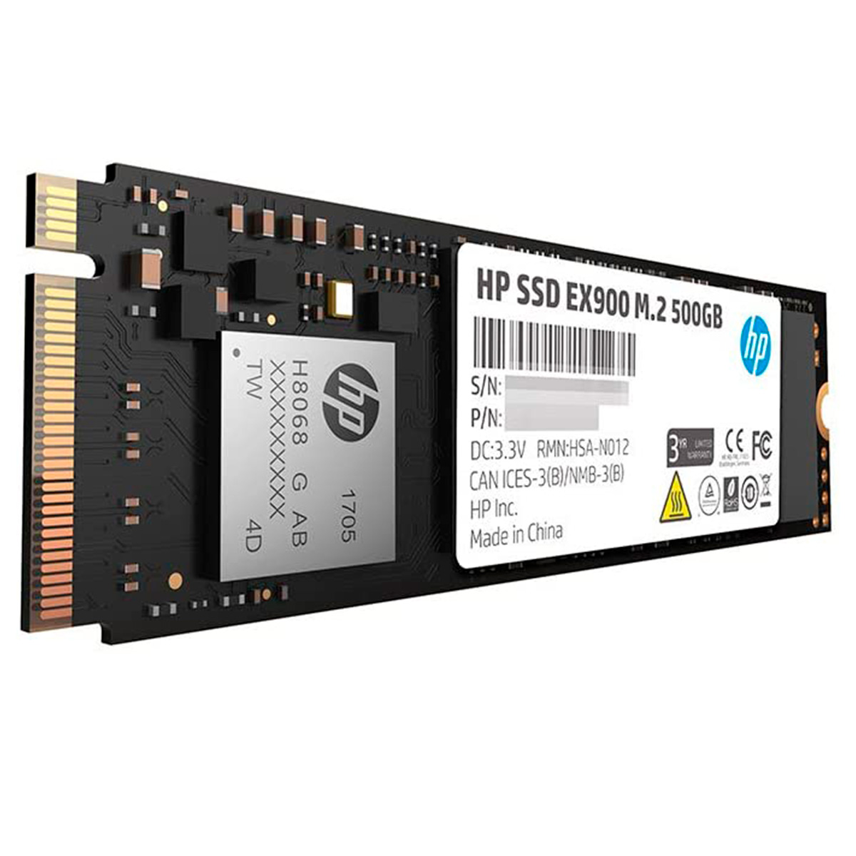 Disco SSD HP EX900 500GB M.2 PCIe Gen3x4 Open Box Alta Velocidad