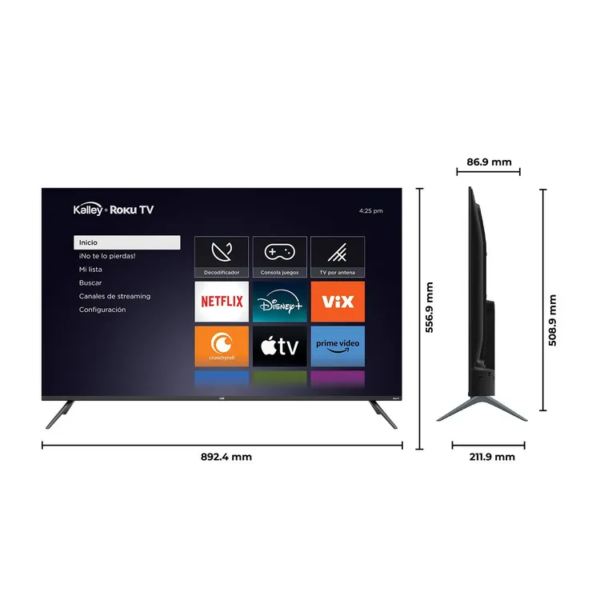 Televisor Smart TV Kalley 40″ Full HD Roku TV con Dolby Audio