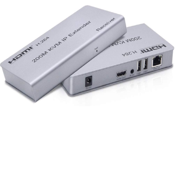 Extender HDMI USB KVM 200M 1080P por IP para Control Remoto