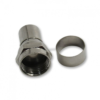 Terminal Coaxial con Arandela Sencilla Montaje Pared RG6