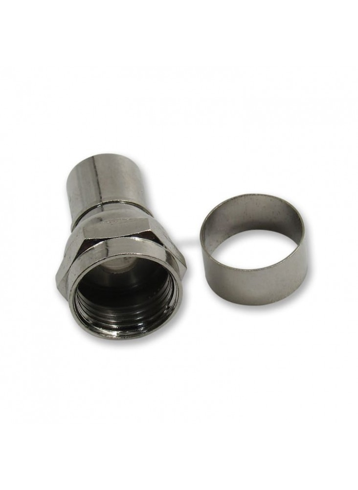 Terminal Coaxial con Arandela Sencilla Montaje Pared RG6 Terminal Coaxial con Arandela Sencilla Montaje Pared RG6