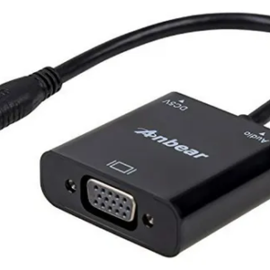 Cable Adaptador Micro HDMI a VGA con Audio 1080p Portátil