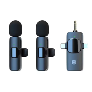 Micrófono De Solapa Inalámbrico K15 Plus Triple Compatibilidad 3 en 1