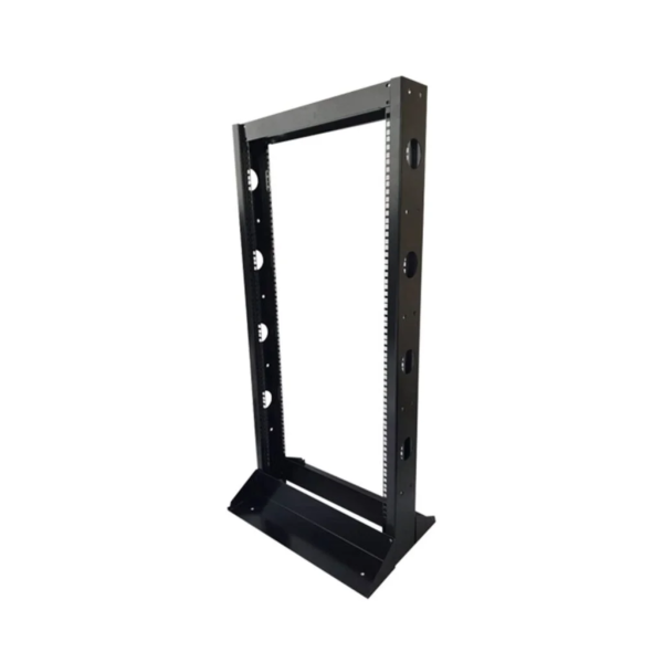 Rack Abierto 24U 120 cm Piso 19" Acero Negro Industrial