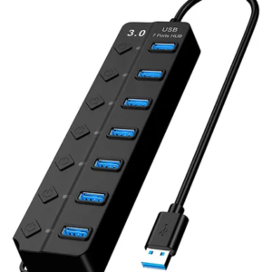 Hub USB 3.0 7 Puertos con Interruptores Individuales