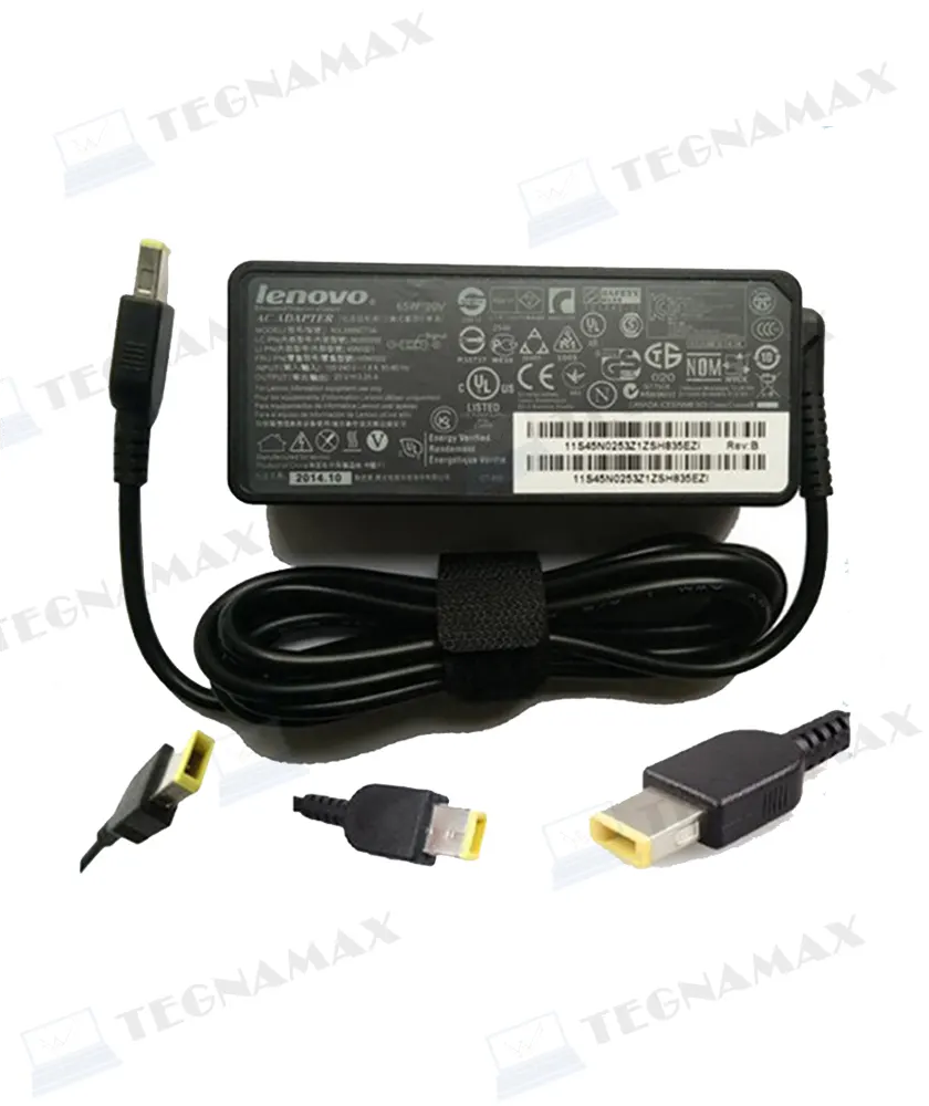 Cargador Lenovo 20 V 4.5 A 90 W Punta Cuadrada Amarilla