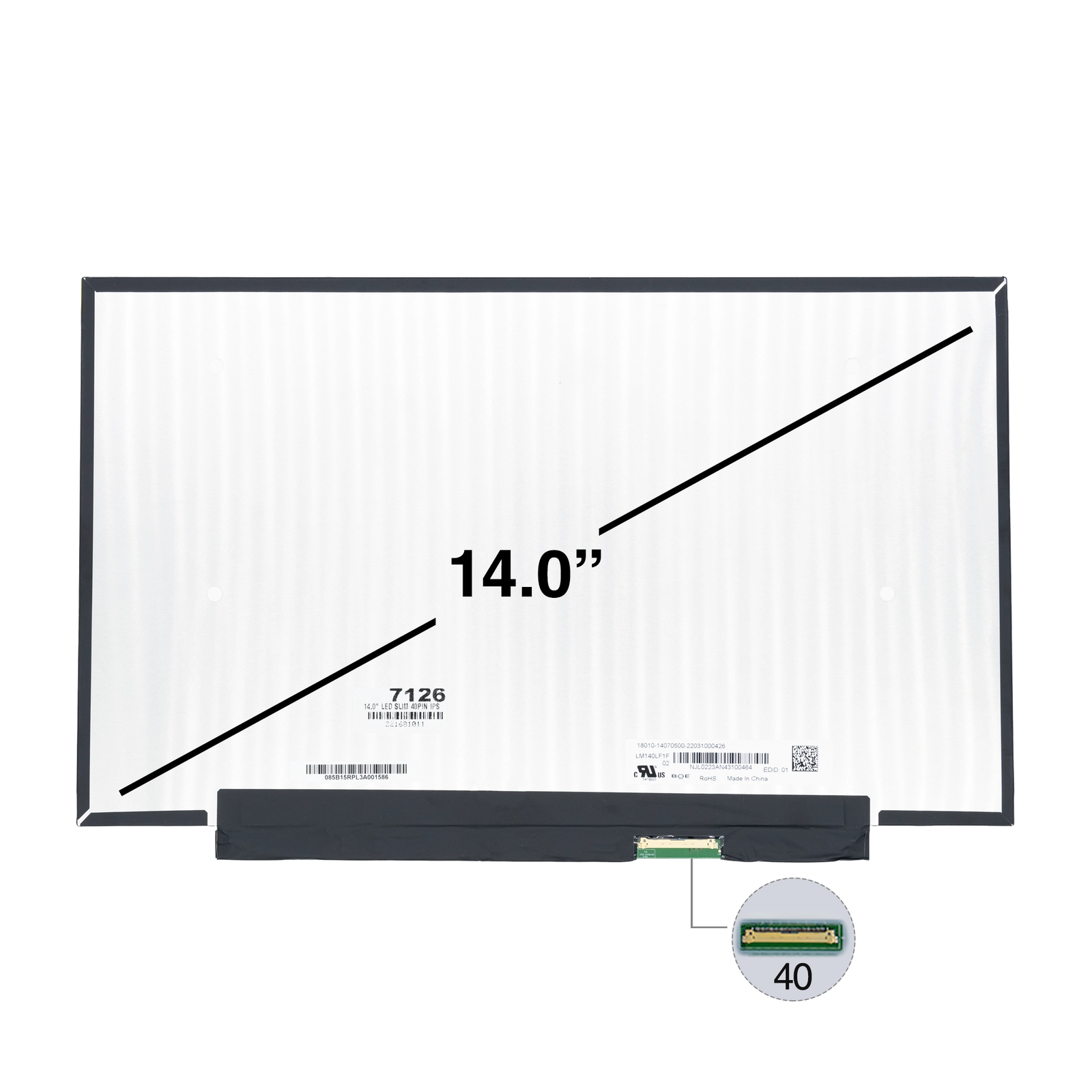 Pantalla Samsung 14″ LTN140AT02 40 pines HD
