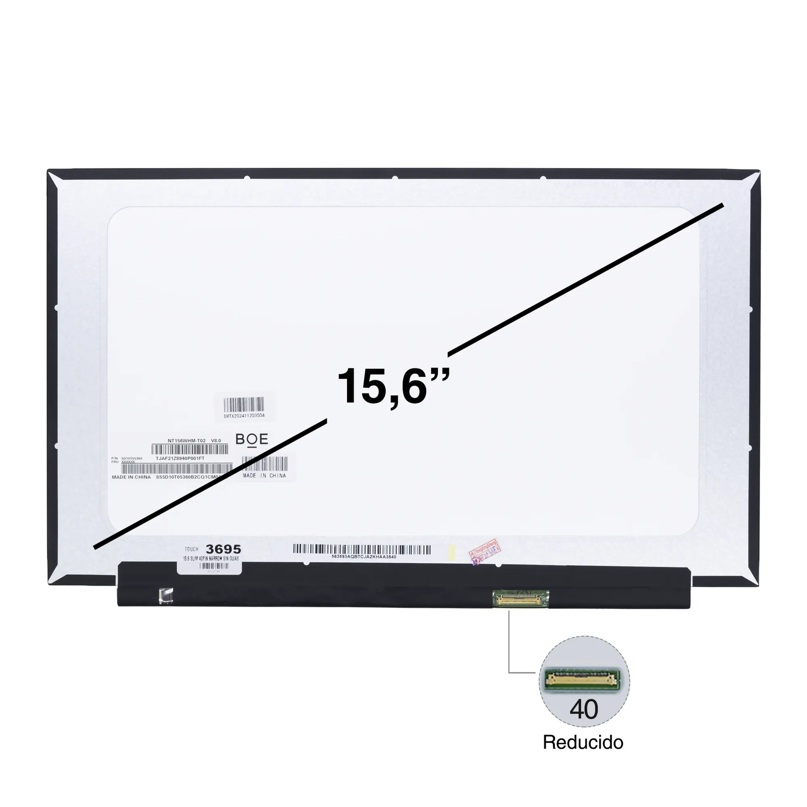 Pantalla Portátil 15.6″ NT156WHM‑N50 40 pines HD LED