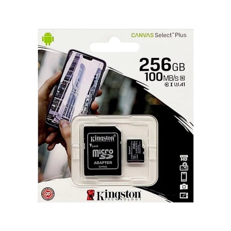 Memoria microSD Kingston Canvas Select Plus 256 GB UHS-I