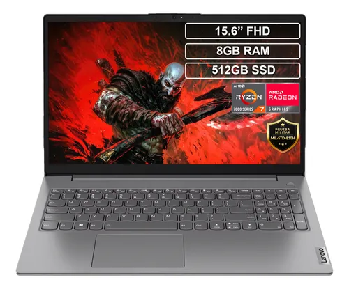 Portátil Lenovo V15 Gen 4 Ryzen 7 7730U 512 GB SSD