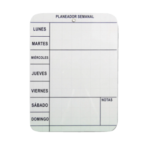 Tablero Planeador Semanal 30×40 cm Ref. 1268 Borrable