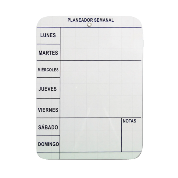 Tablero Planeador Semanal 30×40 cm Ref. 1268 Borrable
