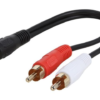 Conector RCA Y 1 hembra a 2 machos