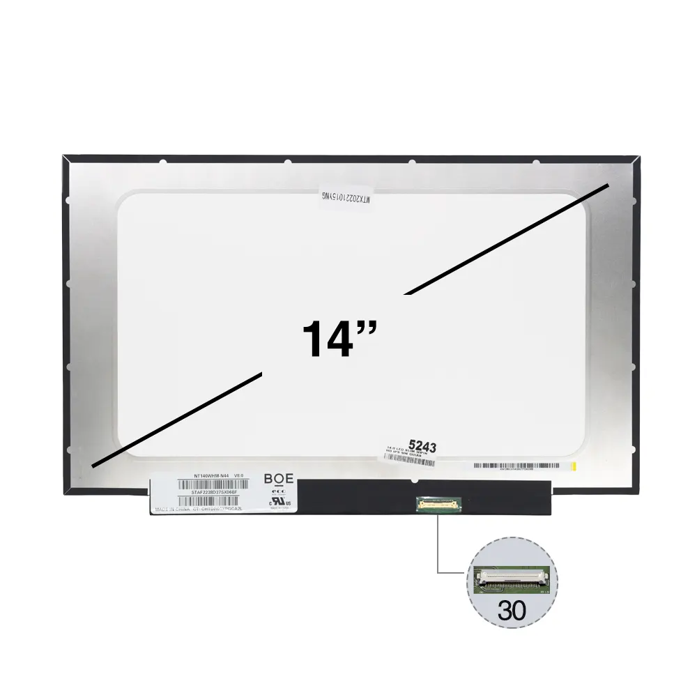 Pantallas Portátil 14″ Slim IPS HD 30 Pines Sin Guías