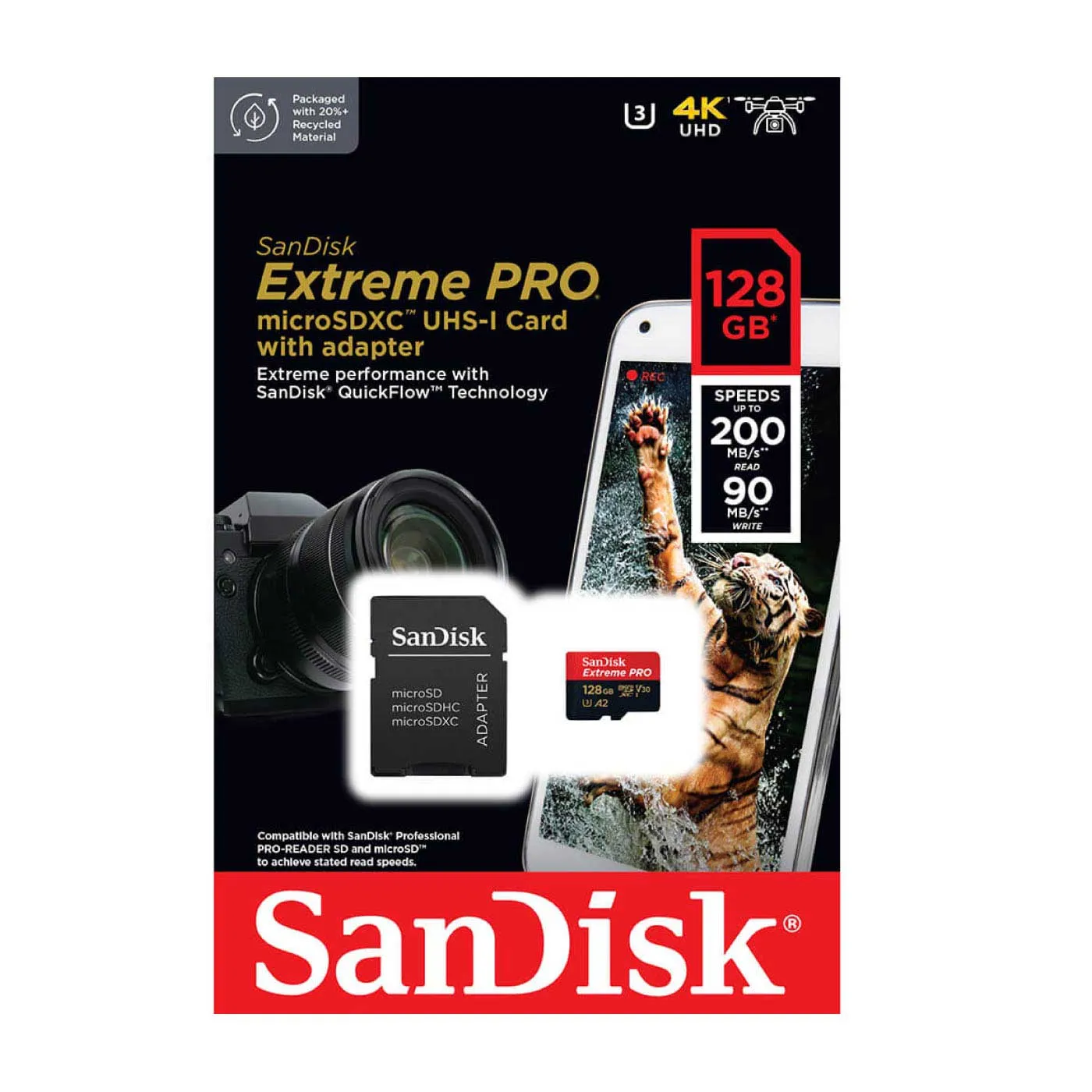 MicroSD SanDisk Extreme PRO 128GB 200MB/s UHS-I + Adaptador SD
