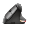 Mouse Trust Bayo II Vertical Inalámbrico Negro Recargable