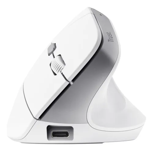 Mouse Ergonómico Trust Bayo II Vertical Blanco Recargable