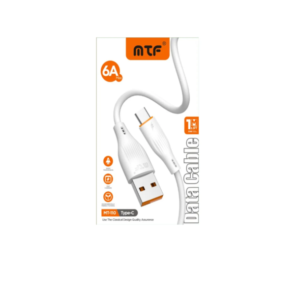 Cable Tipo C a Tipo C MTF 1 m Carga Rápida 5A Blindado