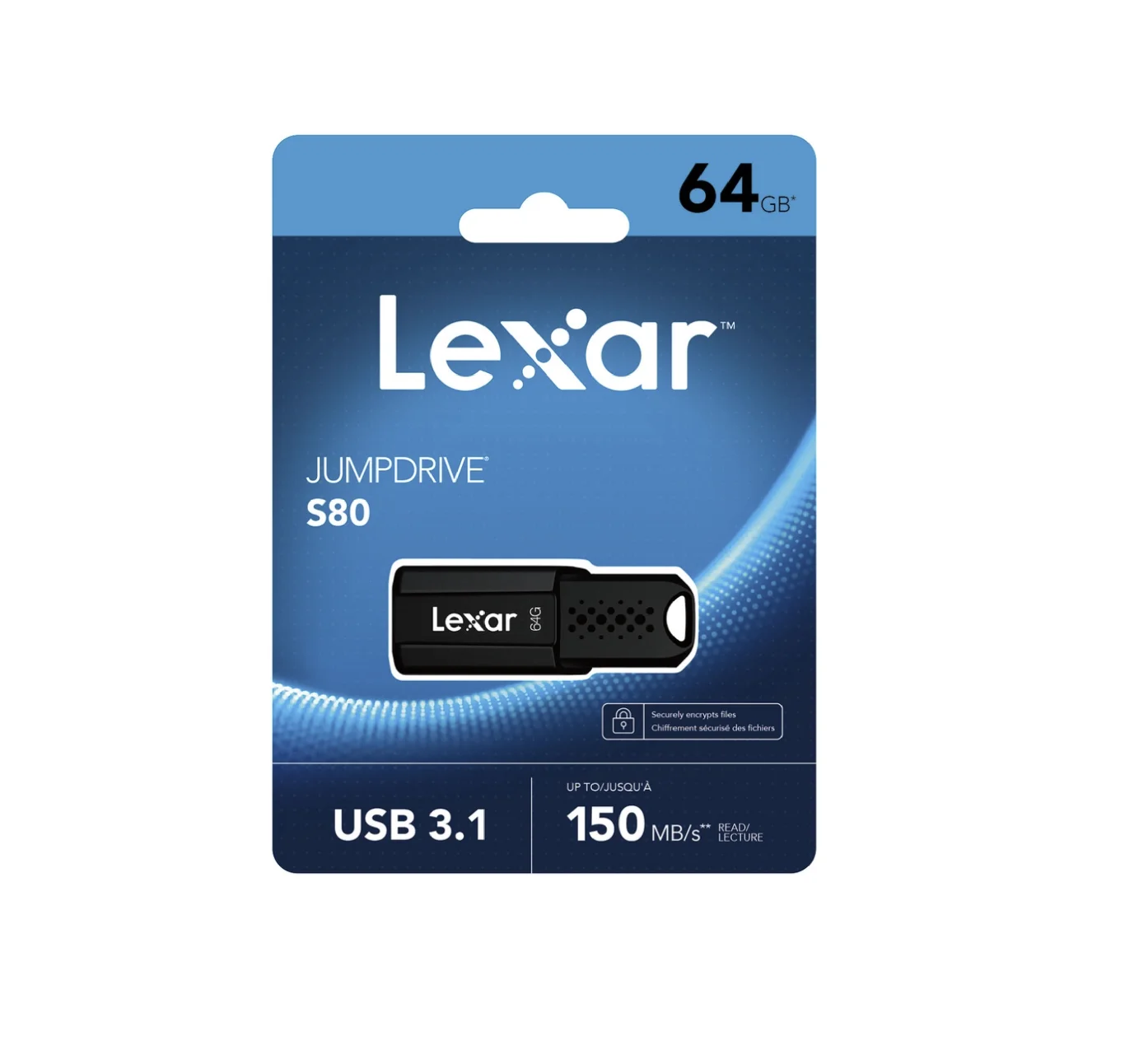 Memoria USB Lexar S80 64GB USB 3.2 Gen 1 Velocidad 150MBps