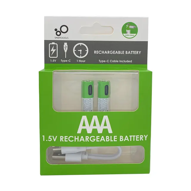 Batería recargable SmarToools AAA 1.5 V USB‑C 750 mWh