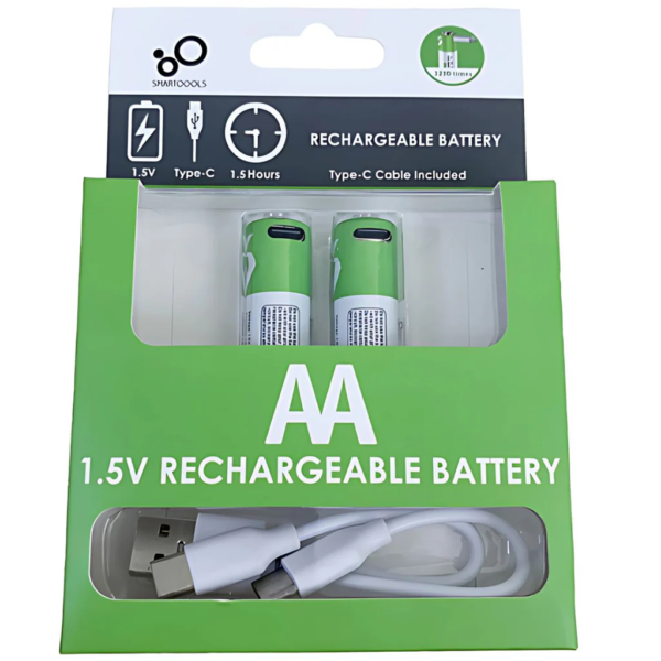 Baterías recargables SmarToools AA 1.5 V USB‑C 2600 mWh