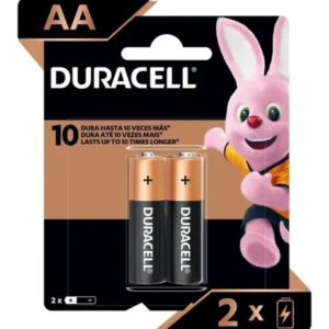 Baterías Alcalinas Duracell AA x2 | Larga Duración Diario