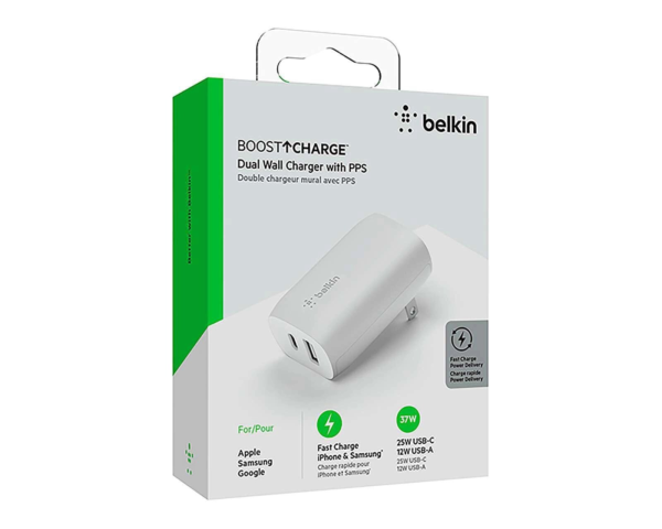 Adaptador Belkin USB‑C 45 W PD GaN compacto