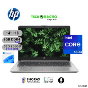 Portátil HP 240 G9 Intel Dual Core N4500 con 8GB RAM y 256GB SSD 14”