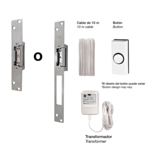 Kit cantonera eléctrica Yale larga 12V con botón y cable