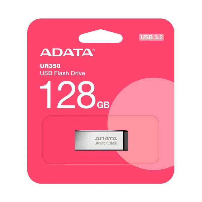 Memoria USB 3.2 Gen1 ADATA UR350 128 GB Capless Metálica Compacta