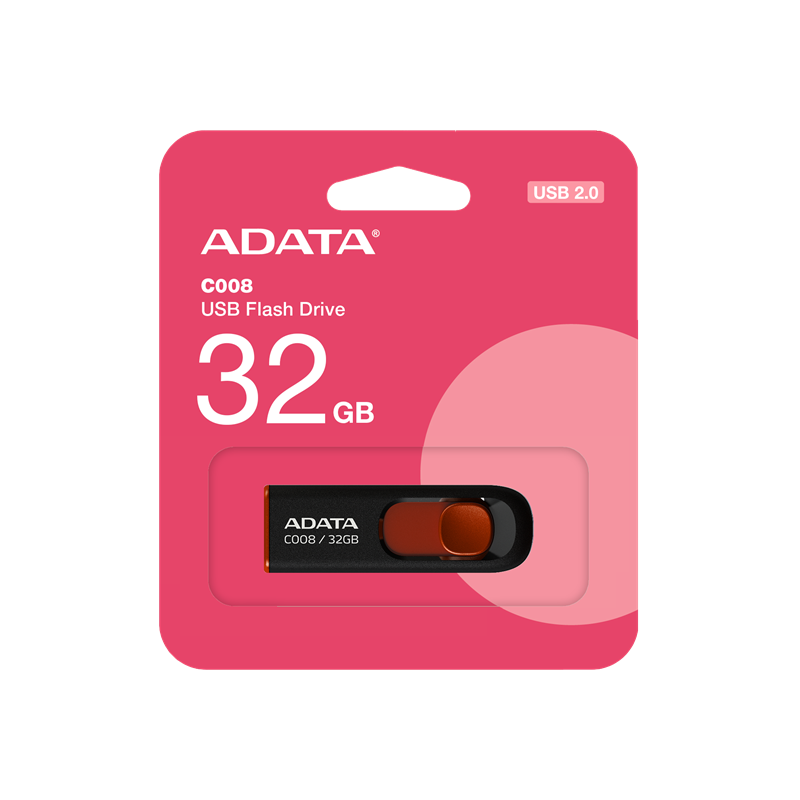 Memoria USB ADATA C008 32GB 2.0 Portátil Segura