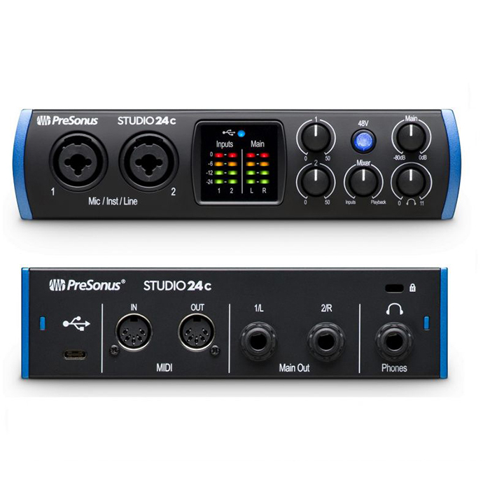 Interface de Audio PreSonus Studio 24c USB-C 2 Canales