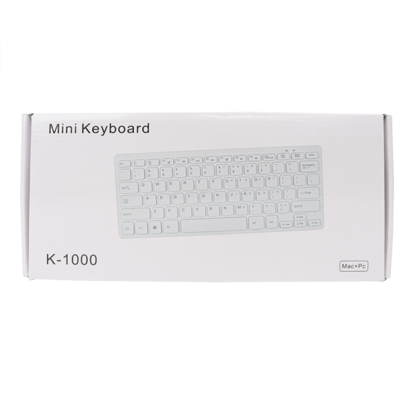 Teclado USB alámbrico Jaltech K-1000 mini slim blanco