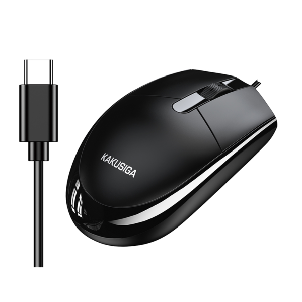 Mouse USB Tipo C Kakusiga KSC‑876 3 Botones 1600 DPI Silence