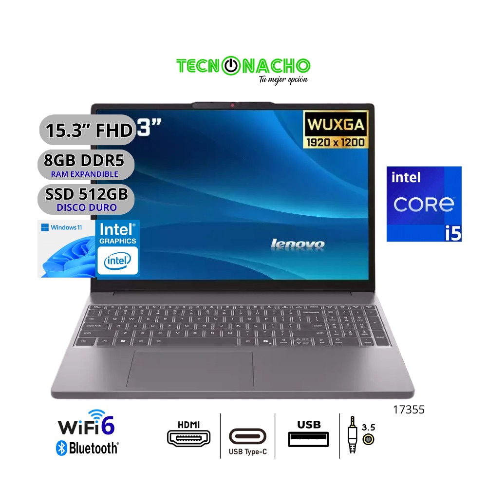 Portátil Lenovo IdeaPad Slim 3 15IRH10 Core i5‑13420H 8GB 512GB WUXGA 15.3" Portátil Lenovo IdeaPad Slim 3 15IRH10 Core i5‑13420H 8GB 512GB WUXGA 15.3"