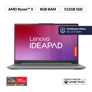 Portátil Lenovo IdeaPad Slim 3 15AMN8 AMD Ryzen 5 7520U 8GB 512GB SSD 15.6″ Full HD