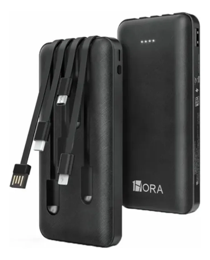 Power Bank 1Hora GAR159 20000 mAh 10.5 W Cables Integrados