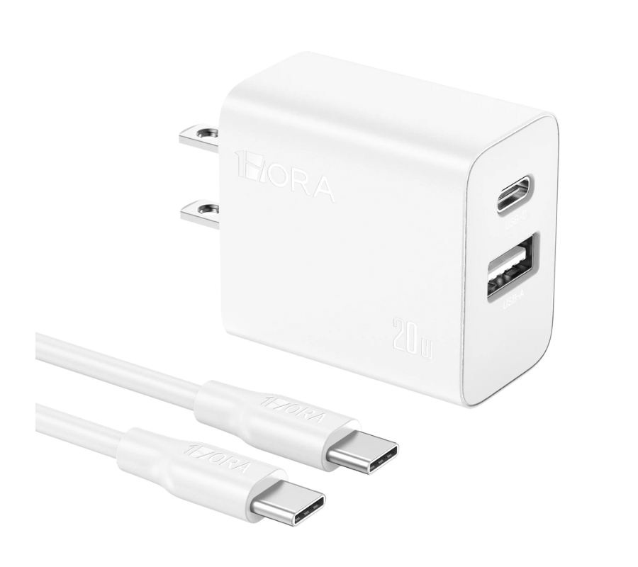 Adaptador GAR162 Doble Puerto Tipo C/USB‑A 20W Carga Rápida