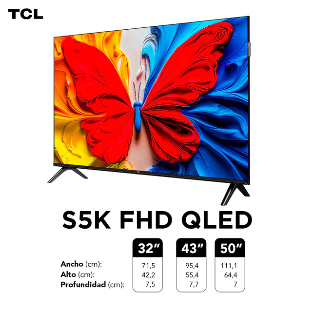 TELEVISOR TCL 50S5K SISTEMA OPERATIVO GOOGLE TV FULL HD 50″