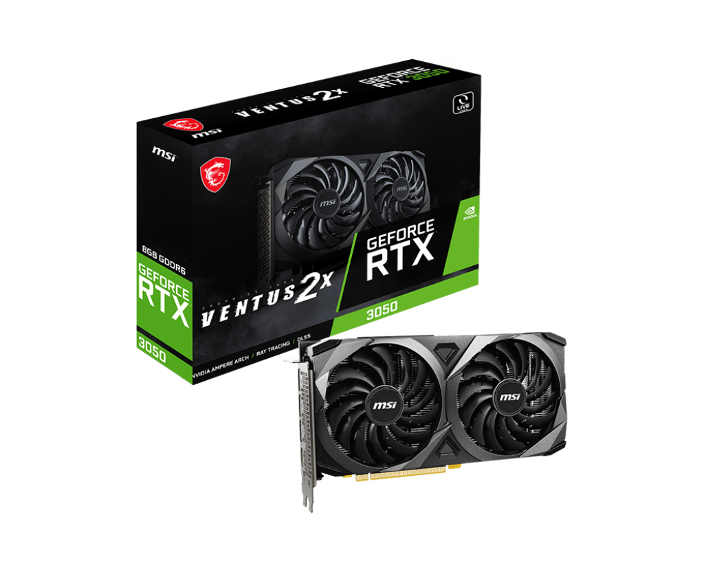 Tarjeta de Video MSI GeForce RTX 3050 Ventus 2X XS OC 8 GB GDDR6