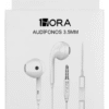 Audífonos 1HORA AUT117 Alámbricos Plug 3,5 mm Color Blanco
